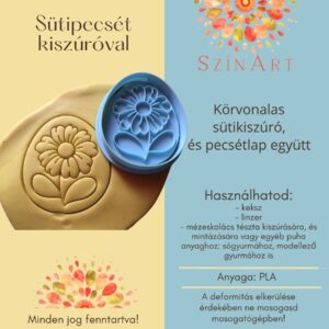 Virág sütipecsét kiszúróval