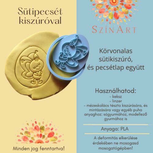 Méhecske sütipecsét kiszúróval