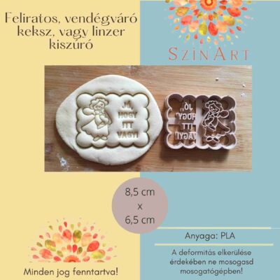 "Jó, hogy itt vagy" vendégváró keksz kiszúró