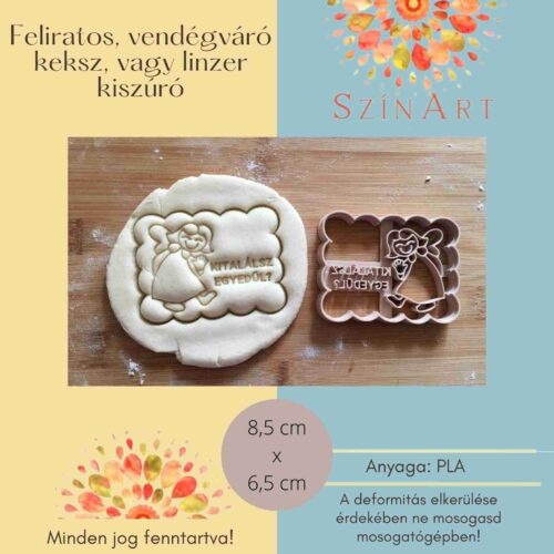 "Kitalálsz egyedül?" feliratos vendégváró keksz kiszúró