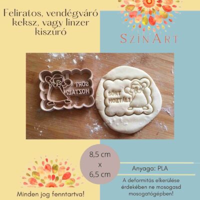 "Sört hoztál?" feliratos vendégváró keksz kiszúró