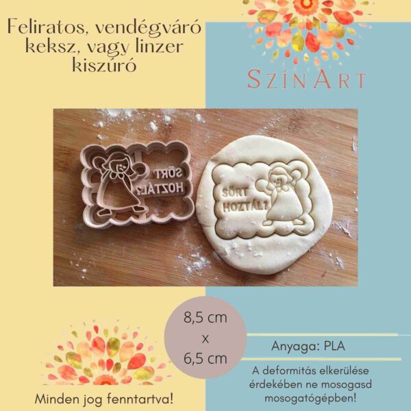 "Sört hoztál?" feliratos vendégváró keksz kiszúró