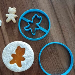 Linzer karika kiszúró szett maci mintával