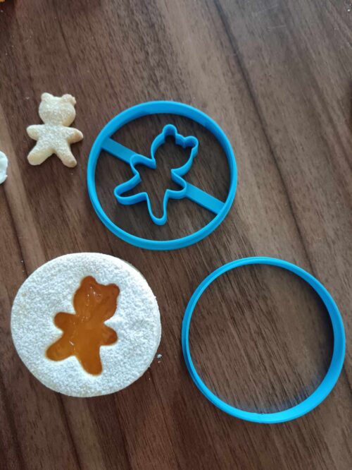 Linzer karika kiszúró szett maci mintával