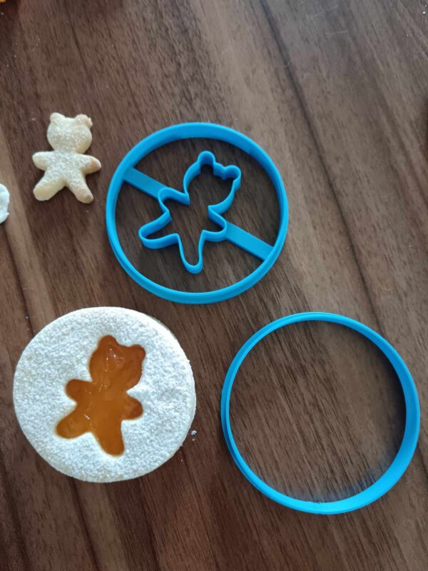 Linzer karika kiszúró szett maci mintával