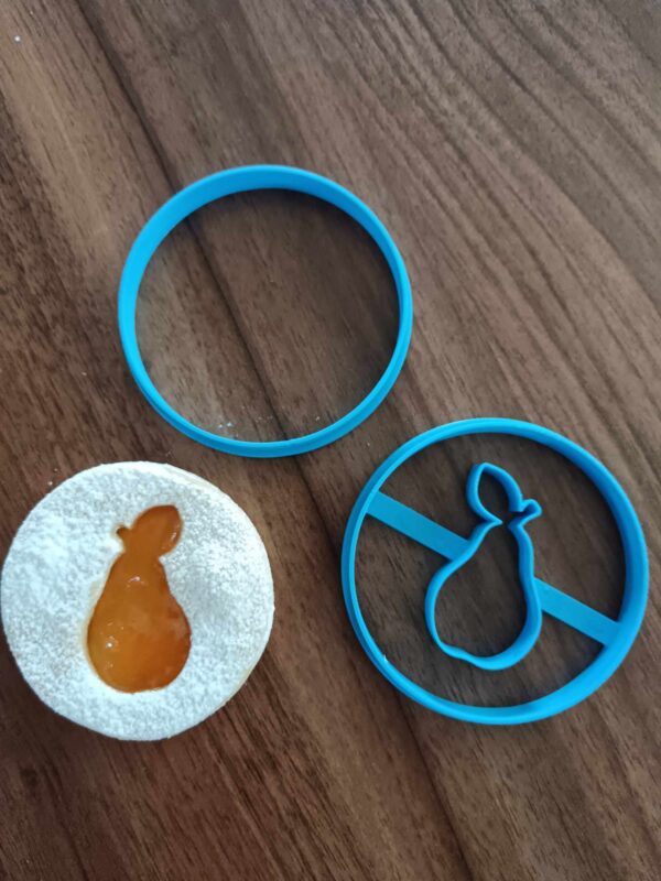 Linzer karika kiszúró szett körte mintával