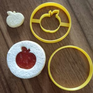 Linzer karika kiszúró szett alma mintával