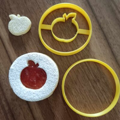 Linzer karika kiszúró szett alma mintával