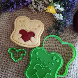 Szerelmetes pirítós linzer kiszúró és mintázó