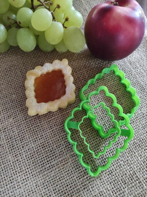 Rombusz linzer kiszúró szett fodros rombusz mintával