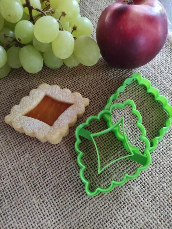 Rombusz linzer kiszúró szett rombusz mintával