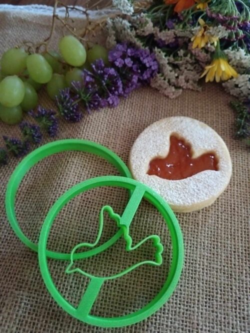 Linzer karika kiszúró szett madár mintával