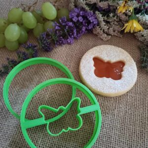 Linzer karika kiszúró szett pillangó mintával