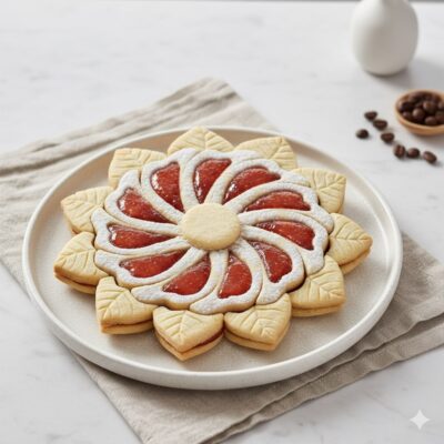 Legyező sütiszett levéllel