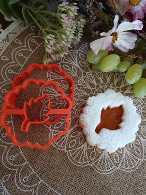 Linzer kiszúró szett levéllel