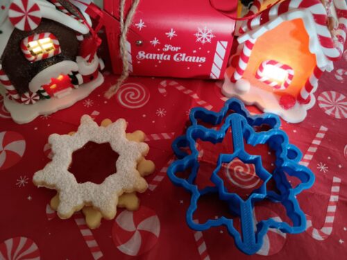 Hópehely kis csillaggal linzer kiszúró szett