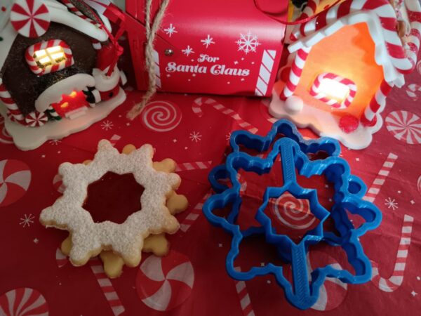 Hópehely kis csillaggal linzer kiszúró szett