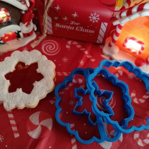 Linzer kiszúró szett hópehellyel