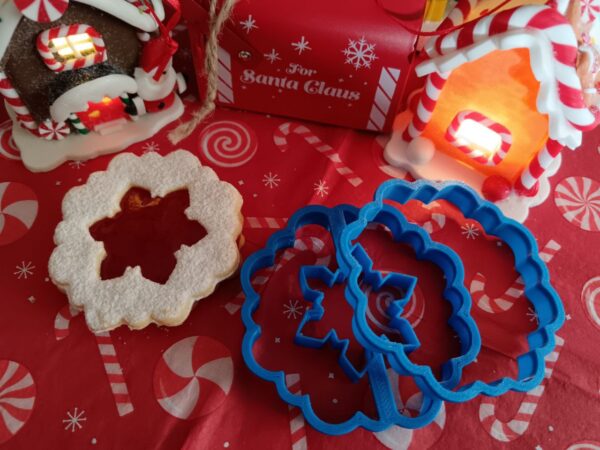 Linzer kiszúró szett hópehellyel