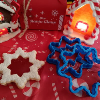 Hópehely nagy csillaggal linzer kiszúró szett