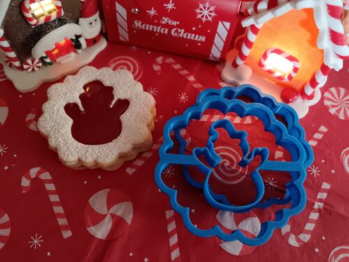 Linzer kiszúró szett hóemberrel