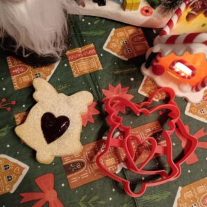 Körvonalas masnis harang linzer kiszúró szett