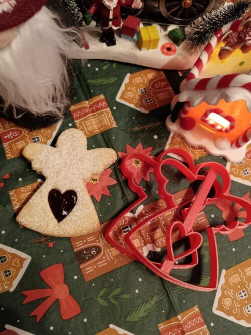 Körvonalas angyalka linzer kiszúró szett