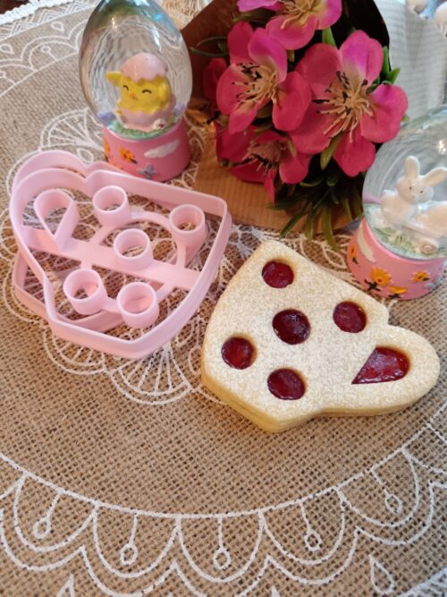 Pöttyös bögre linzer kiszúró szett