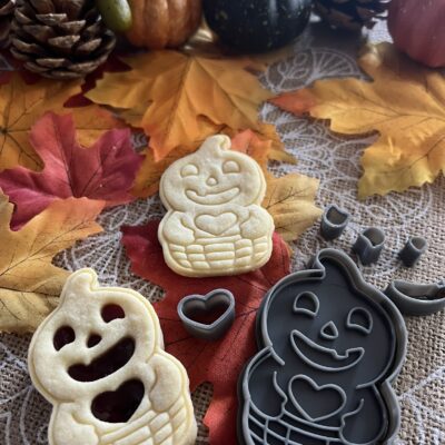 Kosárkás kísértet linzer kiszúró szett és mintázó