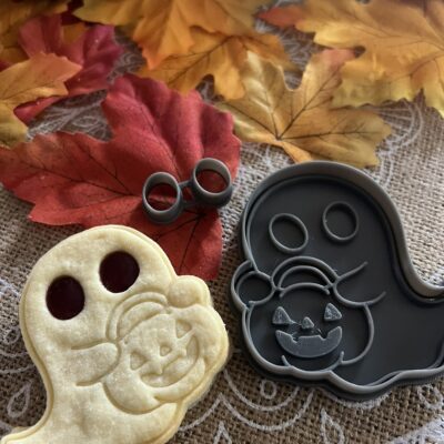 Szellemmanó töklámpással linzer kiszúró szett és mintázó