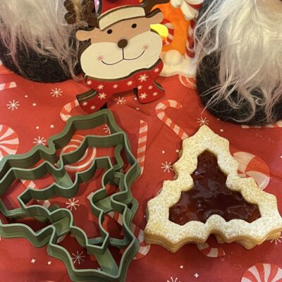 Hólepte ünnepi levél linzer kiszúró szett