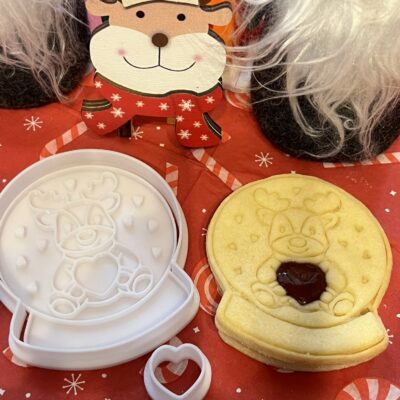 Karácsonyi rénimesegömb linzer kiszúró szett és mintázó