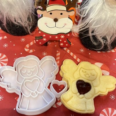 Téli csodaangyalka linzer kiszúró szett és mintázó