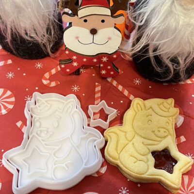 Csillagölelős unikornis linzer kiszúró szett és mintázó