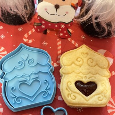 Mesés mézikunyhó linzer kiszúró szett és mintázó