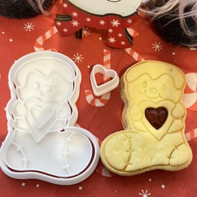 Cukorcsizma mézifiúval linzer kiszúró szett és mintázó