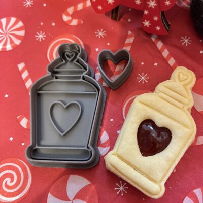 Szívlámpás linzer kiszúró szett és mintázó