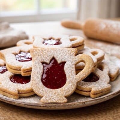 Tulipános teaidő linzer kiszúró szett
