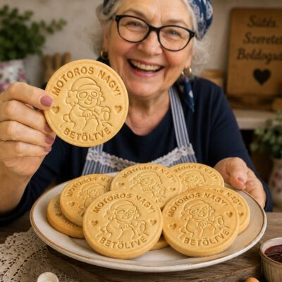 Nagyi, teljes gázzal linzer kiszúró szett